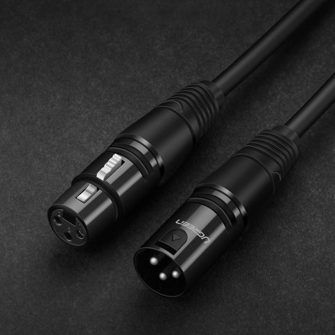 Kabel Ugreen AV130 66719 audio XLR (żeński) - XLR (męski) do mikrofonu / wzmacniacza 5m - czarny Kabel Ugreen AV130 66719 audio XLR (żeński) - XLR (męski) do mikrofonu / wzmacniacza 5m - czarny