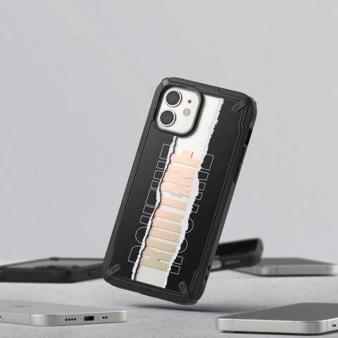 Ringke Fusion X Design etui pancerny pokrowiec z ramką iPhone 12 mini czarny (Routine) (XDAP0020) Ringke Fusion X Design etui pancerny pokrowiec z ramką iPhone 12 mini czarny (Routine) (XDAP0020)