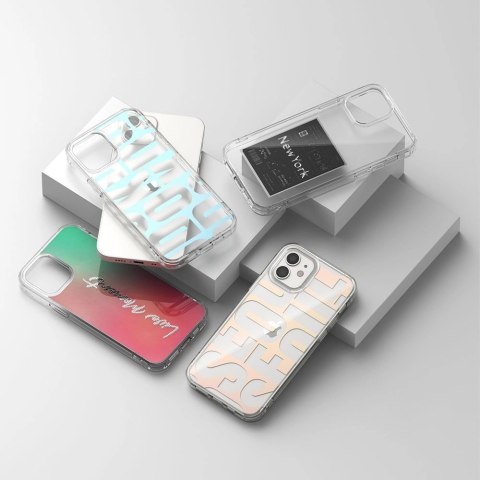 Ringke Fusion Design pancerne etui pokrowiec z żelową ramką iPhone 12 mini różowo-zielony (GNAP0020) Ringke Fusion Design pancerne etui pokrowiec z żelową ramką iPhone 12 mini różowo-zielony (GNAP0020)