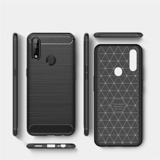 Carbon Case elastyczne etui pokrowiec Oppo A31 czarny