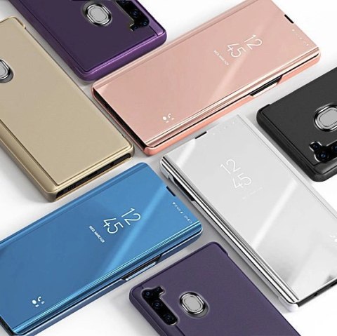Clear View Case futerał etui z klapką Samsung Galaxy A11 / M11 różowy