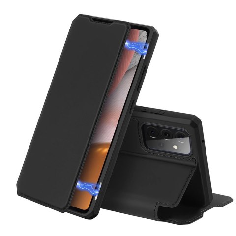 DUX DUCIS Skin X kabura etui pokrowiec z klapką Samsung Galaxy A72 4G czarny DUX DUCIS Skin X kabura etui pokrowiec z klapką Samsung Galaxy A72 4G czarny