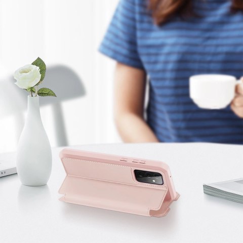 DUX DUCIS Skin X kabura etui pokrowiec z klapką Samsung Galaxy A72 4G różowy DUX DUCIS Skin X kabura etui pokrowiec z klapką Samsung Galaxy A72 4G różowy