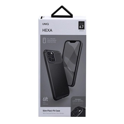 Etui UNIQ Hexa na iPhone 12 Pro Max - czarne