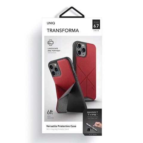 Etui UNIQ Transforma na iPhone 12 Pro Max - czerwone Etui UNIQ Transforma na iPhone 12 Pro Max - czerwone
