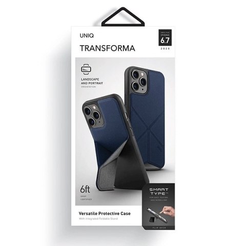 Etui UNIQ Transforma na iPhone 12 Pro Max - niebieskie