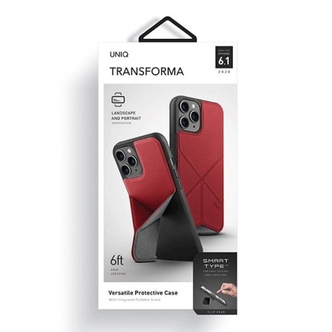 Etui UNIQ Transforma na iPhone 12 / iPhone 12 Pro - czerwone Etui UNIQ Transforma na iPhone 12 / iPhone 12 Pro - czerwone