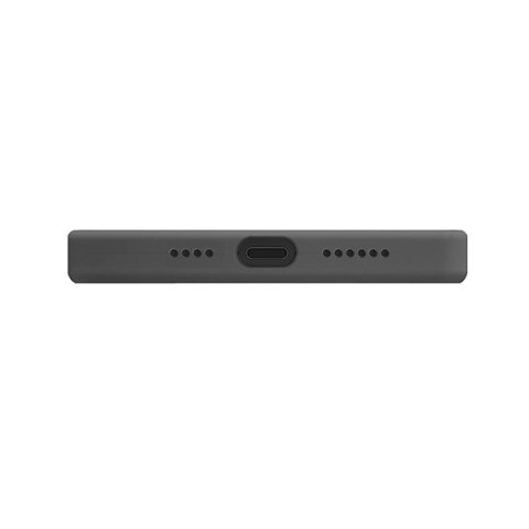Etui Uniq Lino Hue na iPhone 12 Pro Max - czarne Etui Uniq Lino Hue na iPhone 12 Pro Max - czarne