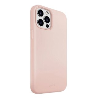 Etui Uniq Lino Hue na iPhone 12 Pro Max - różowe