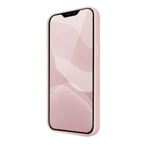 Etui Uniq Lino Hue na iPhone 12 Pro Max - różowe