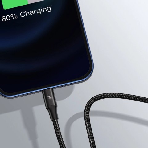 Kabel Baseus Rapid Series 3w1 USB-C - USB-C / Lightning / micro USB 20W PD 1.5m - zielony
