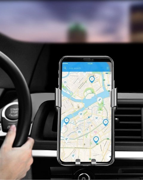 Ugreen samochodowy uchwyt grawitacyjny na nawiew kratkę wentylacyjną srebrny (40907) Ugreen samochodowy uchwyt grawitacyjny na nawiew kratkę wentylacyjną srebrny (40907)