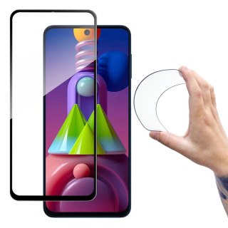 Wozinsky Full Cover Flexi Nano folia szklana szkło hartowane z ramką Samsung Galaxy M51 czarny