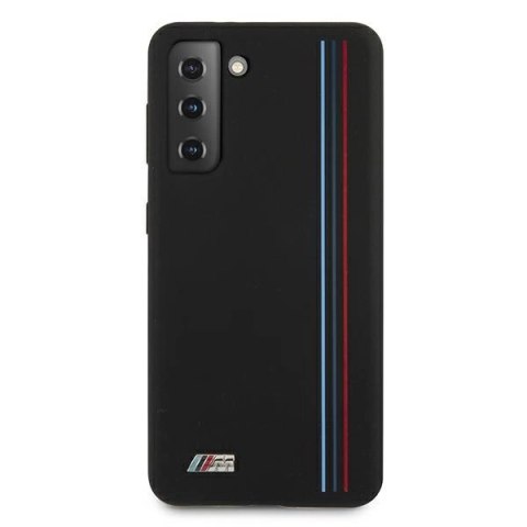 Etui BMW Silicone Stripes M Collection na Samsung Galaxy S21+ - czarne Etui BMW Silicone Stripes M Collection na Samsung Galaxy S21+ - czarne