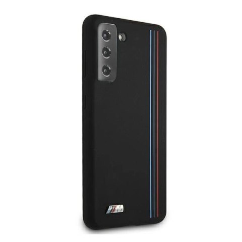 Etui BMW Silicone Stripes M Collection na Samsung Galaxy S21+ - czarne Etui BMW Silicone Stripes M Collection na Samsung Galaxy S21+ - czarne