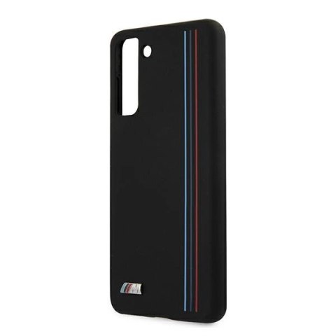Etui BMW Silicone Stripes M Collection na Samsung Galaxy S21+ - czarne Etui BMW Silicone Stripes M Collection na Samsung Galaxy S21+ - czarne