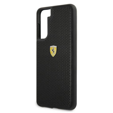 Etui Ferrari On Track Perforated na Samsung Galaxy S21 - czarne Etui Ferrari On Track Perforated na Samsung Galaxy S21 - czarne