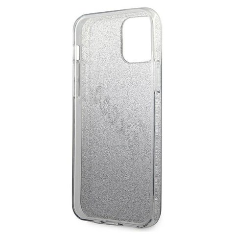Etui Guess Glitter Gradient Script na iPhone 12 mini - czarne Etui Guess Glitter Gradient Script na iPhone 12 mini - czarne