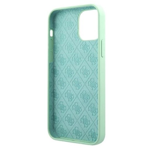 Etui Guess Metal Logo Script na iPhone 12 mini - zielone Etui Guess Metal Logo Script na iPhone 12 mini - zielone