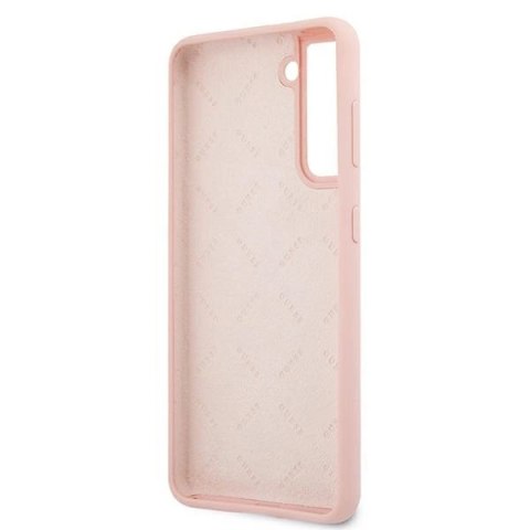 Etui Guess Script Vintage na Samsung Galaxy S21+ - różowe
