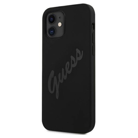 Etui Guess Script Vintage na iPhone 12 mini - czarne Etui Guess Script Vintage na iPhone 12 mini - czarne