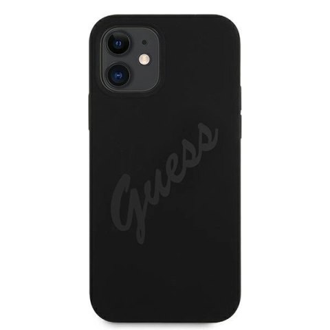 Etui Guess Script Vintage na iPhone 12 mini - czarne Etui Guess Script Vintage na iPhone 12 mini - czarne