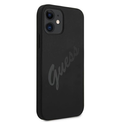Etui Guess Script Vintage na iPhone 12 mini - czarne Etui Guess Script Vintage na iPhone 12 mini - czarne