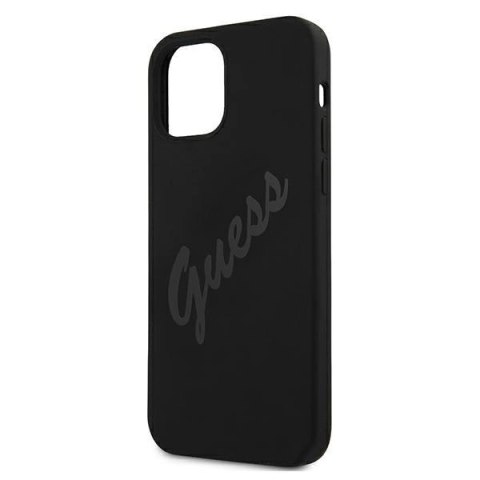Etui Guess Script Vintage na iPhone 12 mini - czarne Etui Guess Script Vintage na iPhone 12 mini - czarne