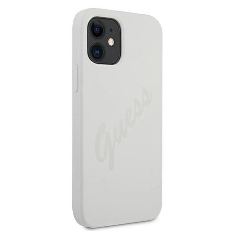 Etui Guess Script Vintage na iPhone 12 mini - kremowe Etui Guess Script Vintage na iPhone 12 mini - kremowe
