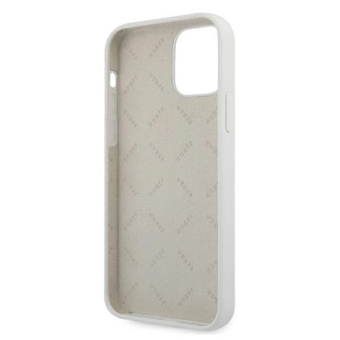 Etui Guess Script Vintage na iPhone 12 mini - kremowe Etui Guess Script Vintage na iPhone 12 mini - kremowe