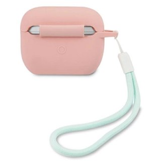 Etui Guess Silicone Vintage na AirPods Pro - różowo-zielone