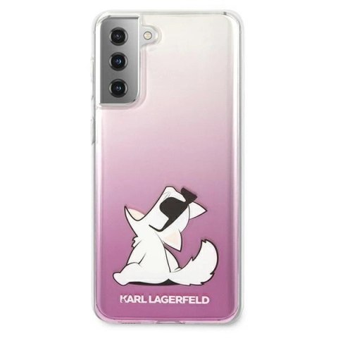 Etui Karl Lagerfeld Choupette Fun na Samsung Galaxy S21+ - różowe Etui Karl Lagerfeld Choupette Fun na Samsung Galaxy S21+ - różowe