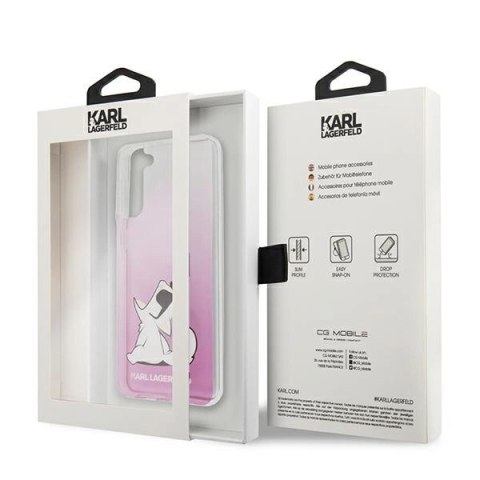 Etui Karl Lagerfeld Choupette Fun na Samsung Galaxy S21+ - różowe Etui Karl Lagerfeld Choupette Fun na Samsung Galaxy S21+ - różowe