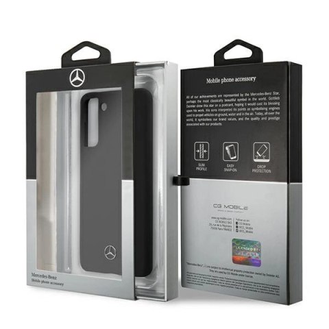 Etui Mercedes Silicone Line na Samsung Galaxy S21+ - czarne Etui Mercedes Silicone Line na Samsung Galaxy S21+ - czarne