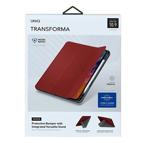 Etui UNIQ Transforma Rigor na iPad Air 10.9 (2020) - czerwone Etui UNIQ Transforma Rigor na iPad Air 10.9 (2020) - czerwone