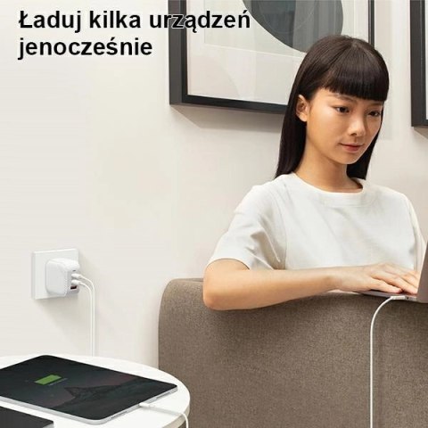 Ładowarka sieciowa UNIQ Verge Pro 66W GaN USB-C - biała Ładowarka sieciowa UNIQ Verge Pro 66W GaN USB-C - biała