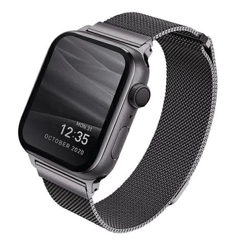 Pasek Uniq Dante Stainless Steel na Apple Watch 1/2/3/4/5/6/7/8/SE/SE2 42/44/45mm - grafitowy