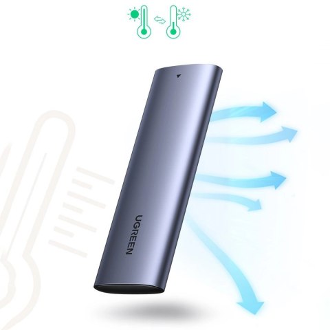 Ugreen kieszeń na dysk SSD M.2 obudowa dysku USB 3.2 Gen 2 (SuperSpeed USB 10 Gbps) + kabel USB Typ C 0,5m szary (CM400 10902) Ugreen kieszeń na dysk SSD M.2 obudowa dysku USB 3.2 Gen 2 (SuperSpeed USB 10 Gbps) + kabel USB Typ C 0,5m szary (CM400 10902)