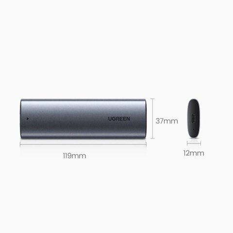 Ugreen kieszeń na dysk SSD M.2 obudowa dysku USB 3.2 Gen 2 (SuperSpeed USB 10 Gbps) + kabel USB Typ C 0,5m szary (CM400 10902) Ugreen kieszeń na dysk SSD M.2 obudowa dysku USB 3.2 Gen 2 (SuperSpeed USB 10 Gbps) + kabel USB Typ C 0,5m szary (CM400 10902)