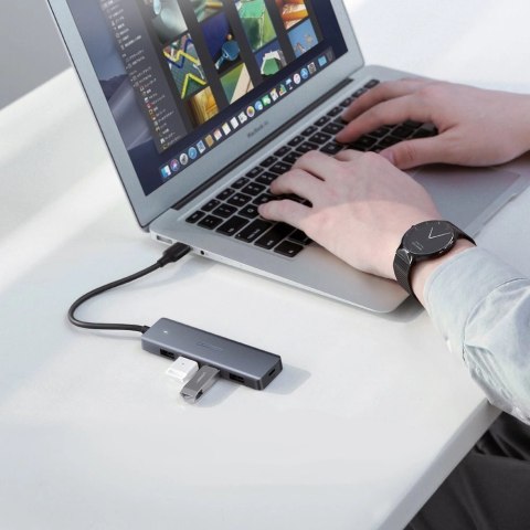 Ugreen rozdzielacz HUB USB - 4x USB 3.2 Gen 1 z portem zasilania micro USB szary (CM219 50985) Ugreen rozdzielacz HUB USB - 4x USB 3.2 Gen 1 z portem zasilania micro USB szary (CM219 50985)