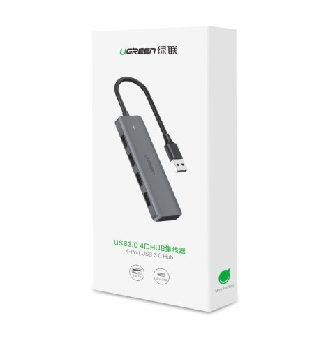 Ugreen rozdzielacz HUB USB - 4x USB 3.2 Gen 1 z portem zasilania micro USB szary (CM219 50985) Ugreen rozdzielacz HUB USB - 4x USB 3.2 Gen 1 z portem zasilania micro USB szary (CM219 50985)