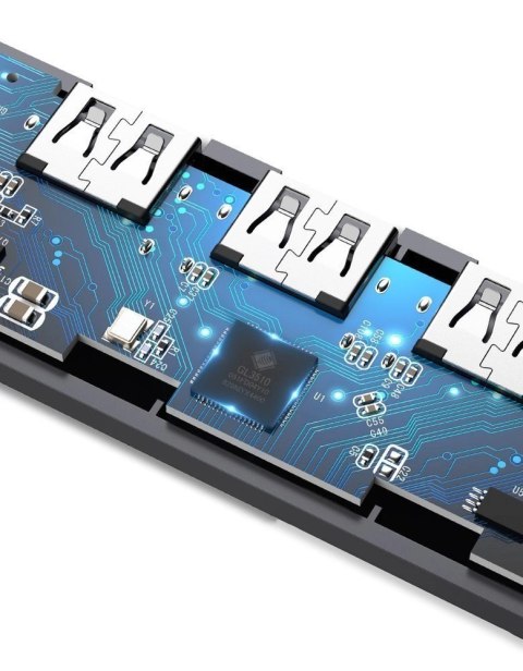 Ugreen rozdzielacz HUB USB - 4x USB 3.2 Gen 1 z portem zasilania micro USB szary (CM219 50985) Ugreen rozdzielacz HUB USB - 4x USB 3.2 Gen 1 z portem zasilania micro USB szary (CM219 50985)