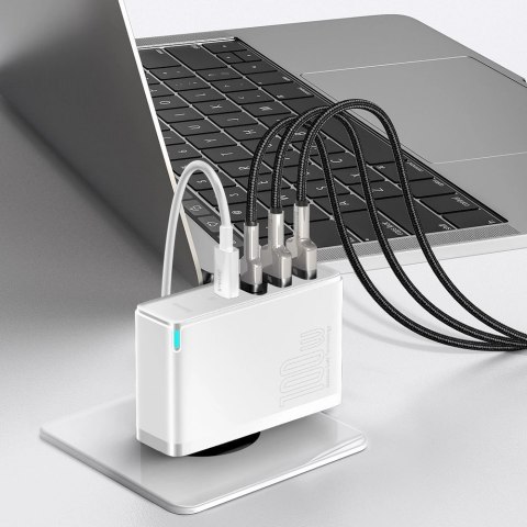 Baseus GaN2 Pro szybka ładowarka sieciowa 100W USB / USB Typ C Quick Charge 4+ Power Delivery biały (CCGAN2P-L02) Baseus GaN2 Pro szybka ładowarka sieciowa 100W USB / USB Typ C Quick Charge 4+ Power Delivery biały (CCGAN2P-L02)