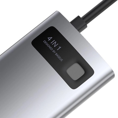 Baseus Metal Gleam 4w1 wielofunkcyjny HUB USB Typ C - USB Typ C Power Delivery 100 W / HDMI 4K 30 Hz / USB 3.2 Gen 1 / USB 2.0 ( Baseus Metal Gleam 4w1 wielofunkcyjny HUB USB Typ C - USB Typ C Power Delivery 100 W / HDMI 4K 30 Hz / USB 3.2 Gen 1 / USB 2.0 (