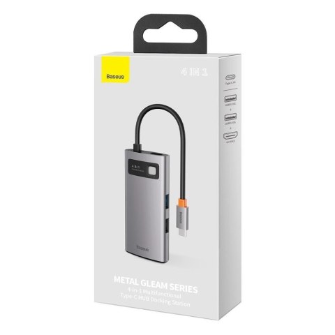 Baseus Metal Gleam 4w1 wielofunkcyjny HUB USB Typ C - USB Typ C Power Delivery 100 W / HDMI 4K 30 Hz / USB 3.2 Gen 1 / USB 2.0 ( Baseus Metal Gleam 4w1 wielofunkcyjny HUB USB Typ C - USB Typ C Power Delivery 100 W / HDMI 4K 30 Hz / USB 3.2 Gen 1 / USB 2.0 (