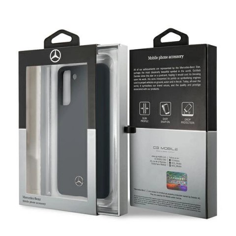 Etui Mercedes Silicone Line na Samsung Galaxy S21 - niebieskie Etui Mercedes Silicone Line na Samsung Galaxy S21 - niebieskie