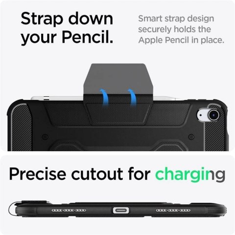 Etui Spigen Rugged Armor Pro na iPad Air 4 2020 / 5 2022 - czarne Etui Spigen Rugged Armor Pro na iPad Air 4 2020 / 5 2022 - czarne