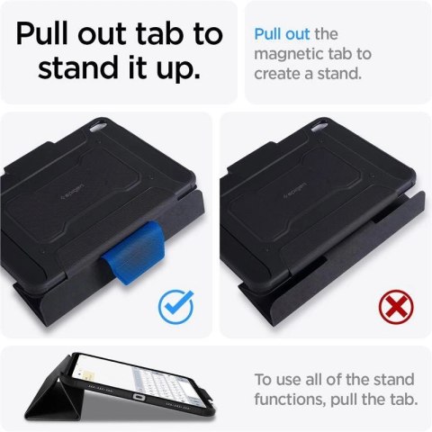 Etui Spigen Rugged Armor Pro na iPad Air 4 2020 / 5 2022 - czarne Etui Spigen Rugged Armor Pro na iPad Air 4 2020 / 5 2022 - czarne