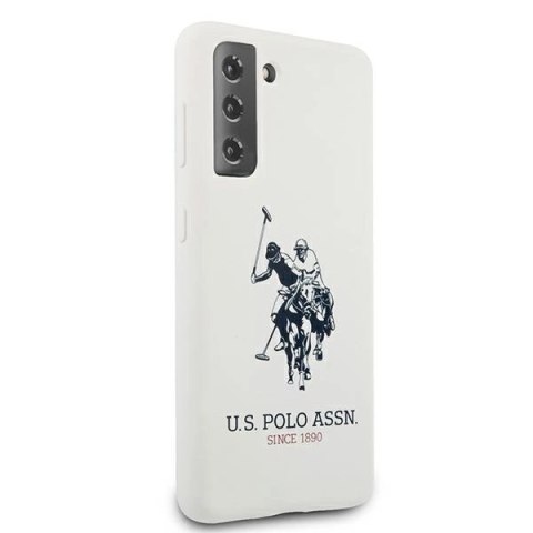 Etui U.S. Polo Assn. Silicone Logo na Samsung Galaxy S21 - białe