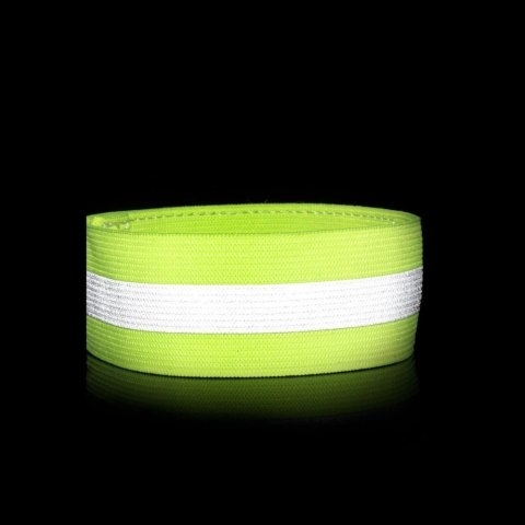 Opaska odblaskowa na ramię rower do biegania rzep 4cm pomarańczowy Opaska odblaskowa na ramię rower do biegania rzep 4cm pomarańczowy